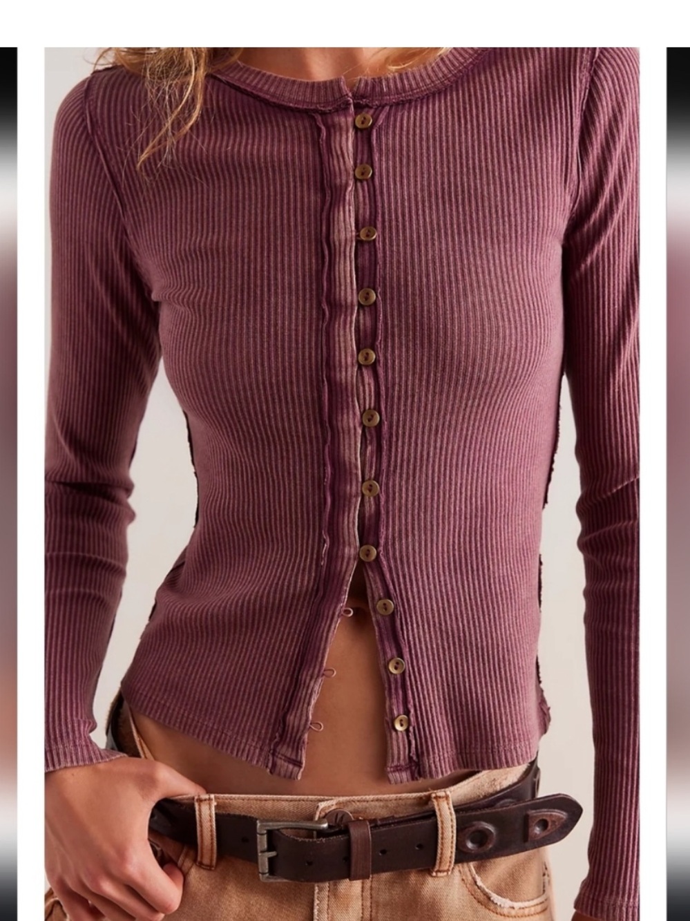 Free People Button Down Top